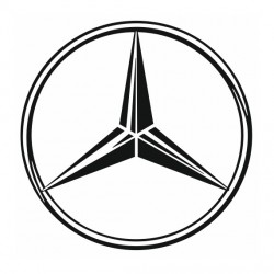 Stickers  Mercedes (logo avec fond noir)