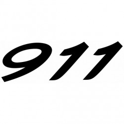 Sticker porsche 911 50 ans Noir