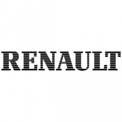 Stickers Renault vintage fond noir