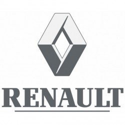 Stickers Renault noir et blanc (logo + nom)