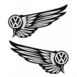 Stickers volkswagen (nom + logo bleu)